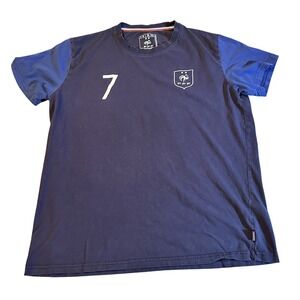 France Soccer Jersey Griezmann 7 FFF Blue Tee Shirt Size XL 2018 World Cup Tee